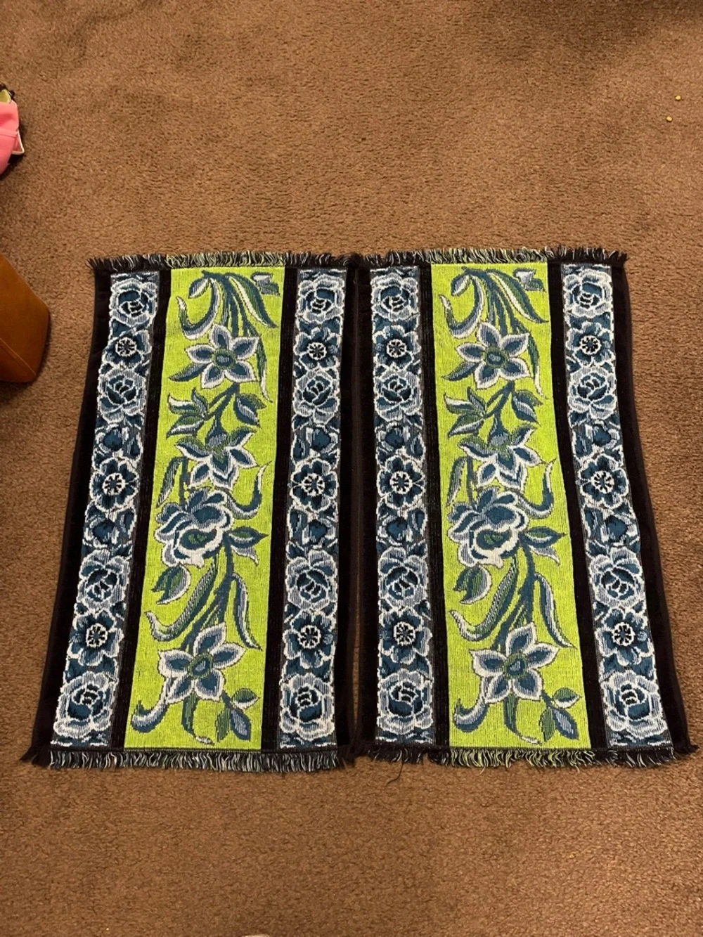 Vintage 70’s Fieldcrest Retro Floral Set Of 2 Towels